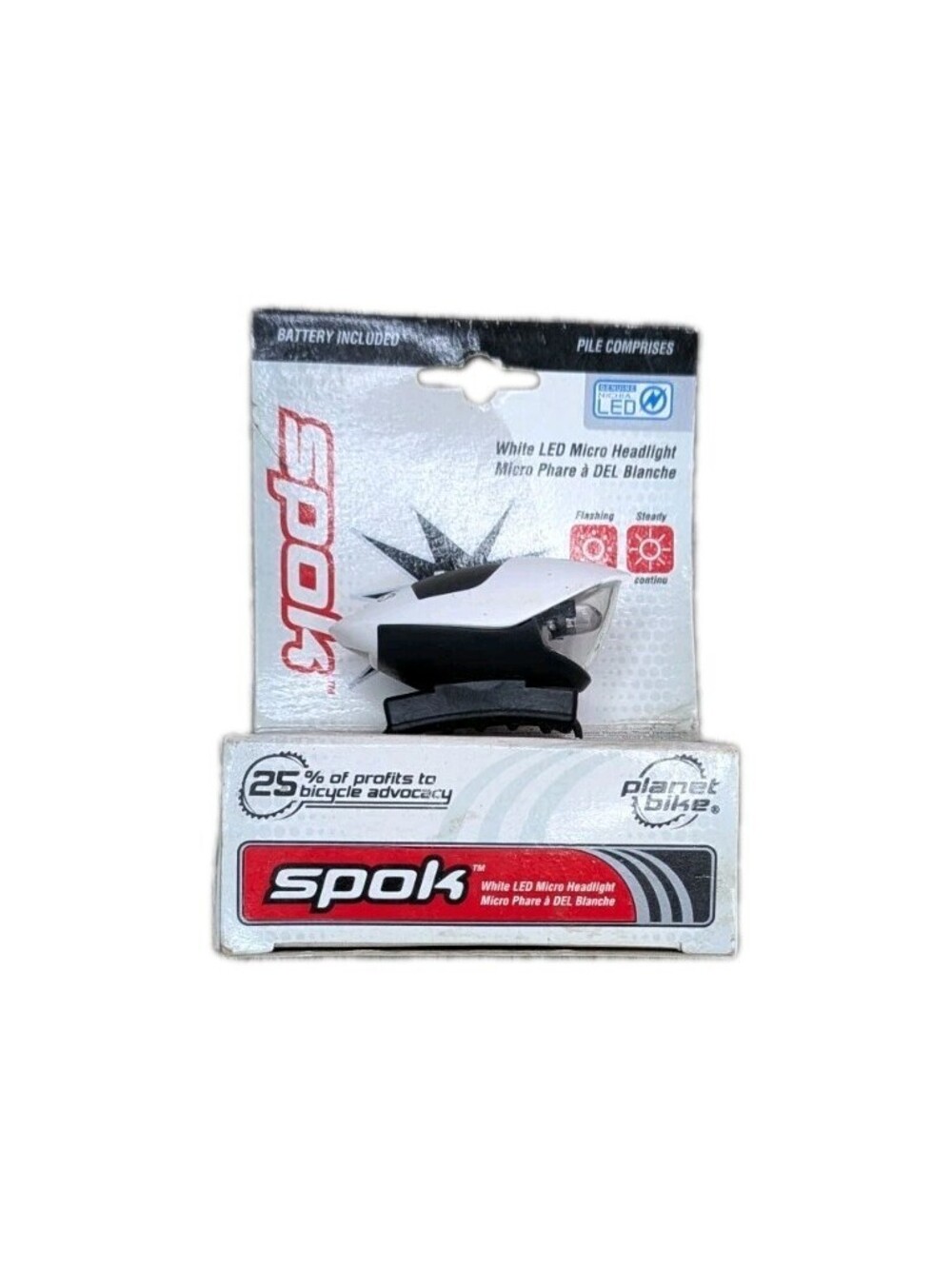 Planet Bike Spok Headlight and Taillight Set Steady/Blinking - NEW